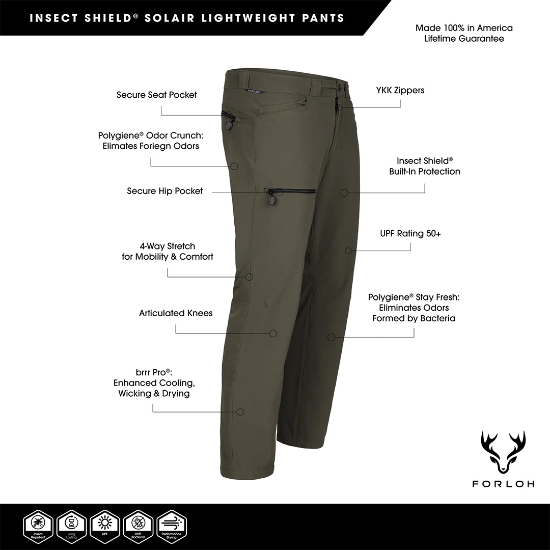 Insect Shield® SolAir Lightweight Pants - FL:11552